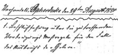 Gemeinderat Opherdicke, 29.8.1884: "Cholera" auf der Tagesordnung